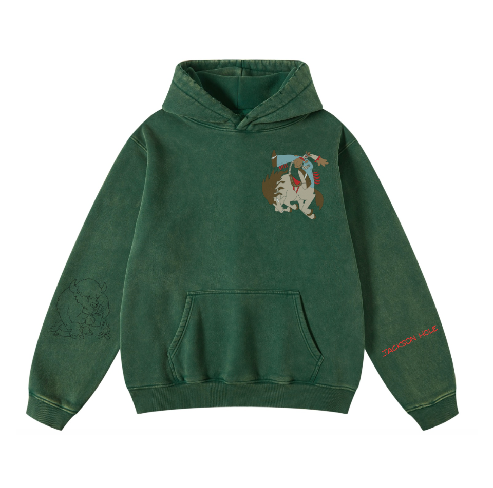 8 SECONDS HOODIE VINTAGE WASHED